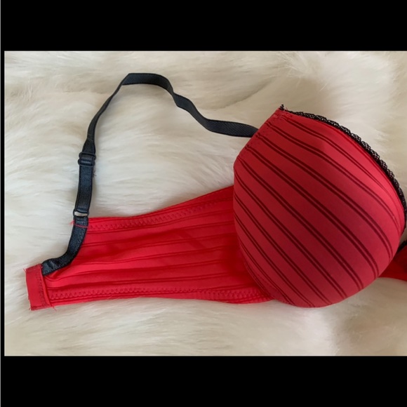 Jezebel Women’s Padded Push-up Underwire Lace Red&Blck Bra NWOT Size 34B - Picture 2 of 5